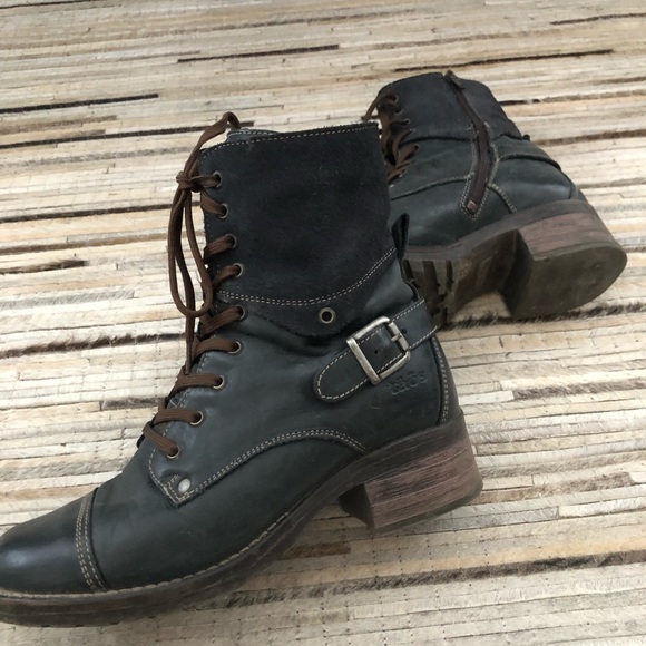 Taos crave blue ink leather suede boots - Picture 3 of 10